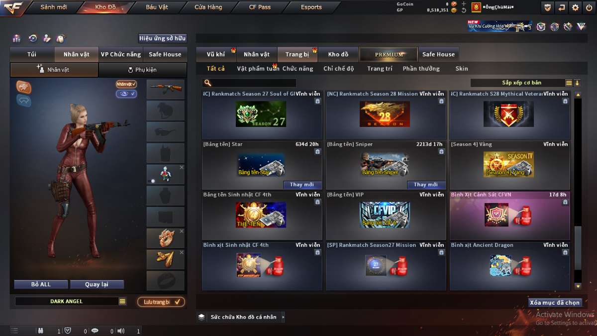 shop acc cf uy tin gia re